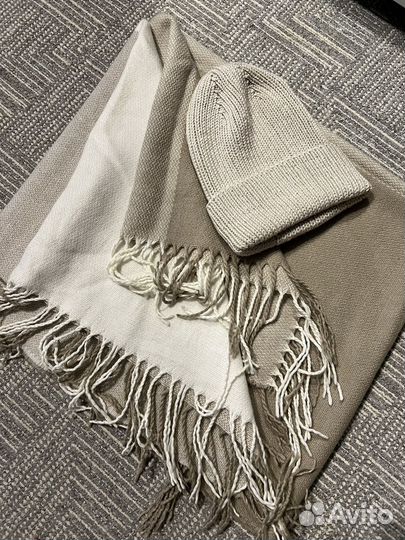 Женский шарф палантин + шапка