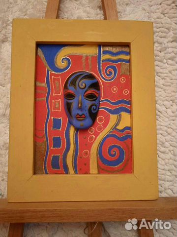 Картина объемная Маска на подставке