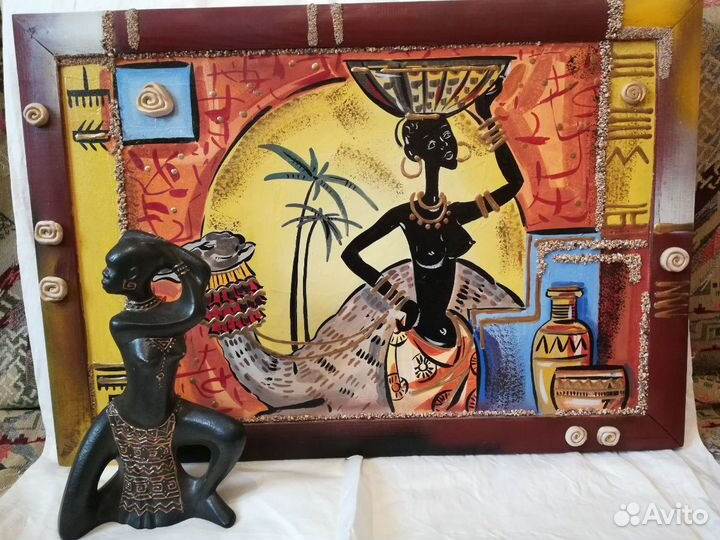 Статуэтка фарфор 26см с картиной