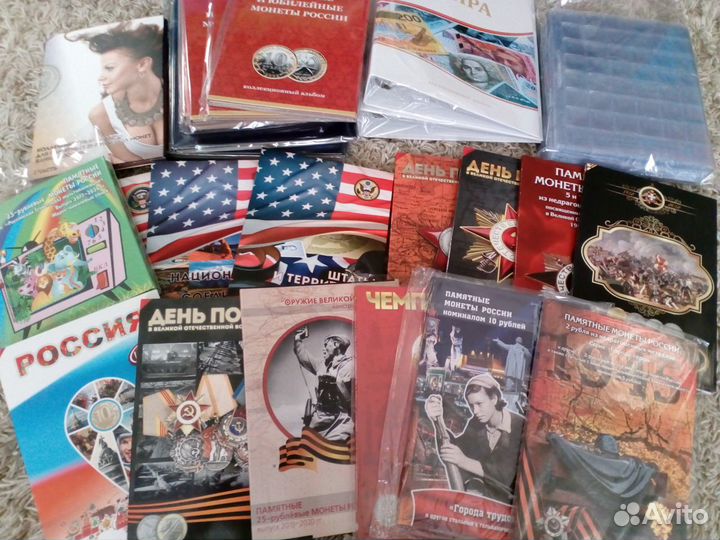 Альбомы-планшеты папки для монет и бон разные