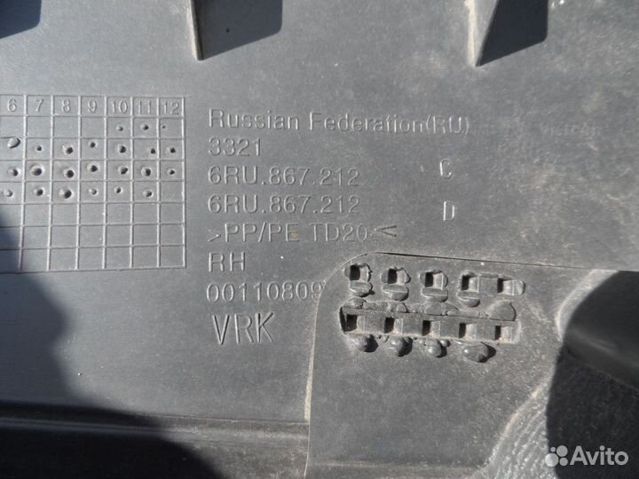 Карта двери задней правой Volkswagen Polo