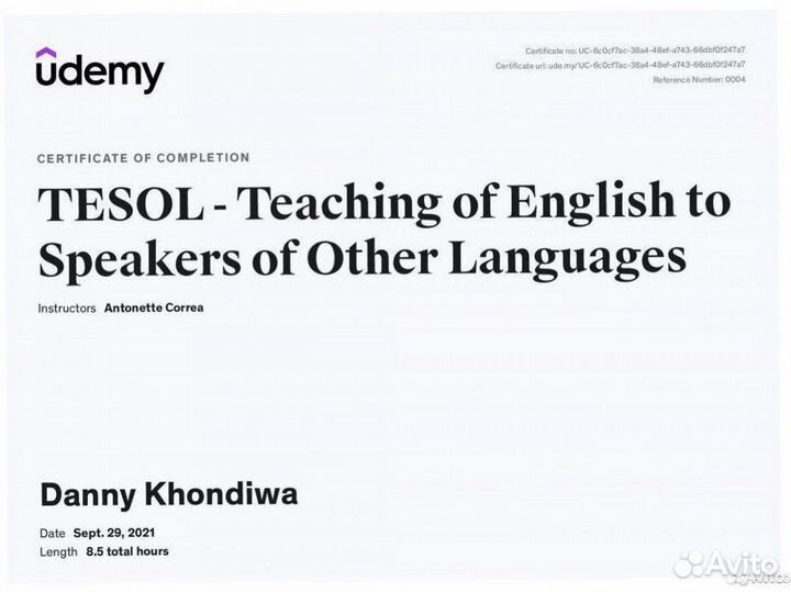 Репетитор по английскому языку (носитель)