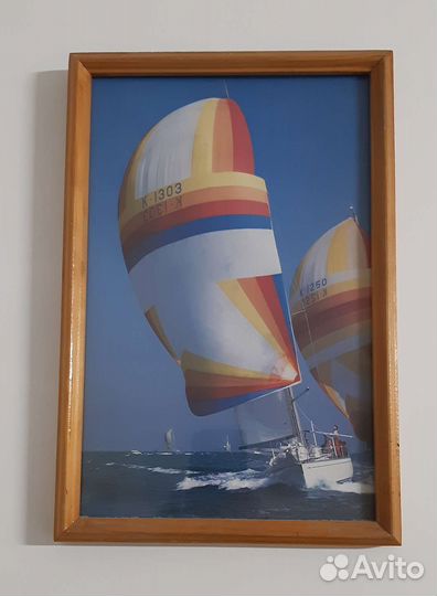 Фото в рамке, картина. Яхты, корабль СССР