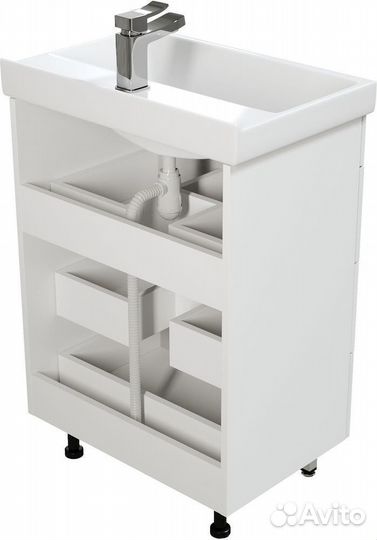 Тумба напольная с раковиной Mirsant Soho quadro 60