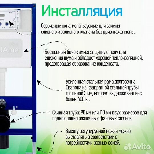 Инсталляция с унитазом комплект