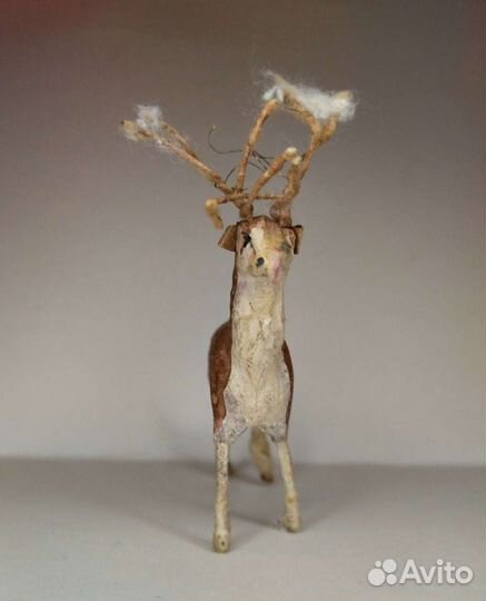 Ёлочная игрушка Олень. Папье-маше СССР