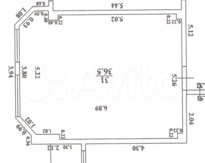 1-к. квартира, 36 м², 2/5 эт.