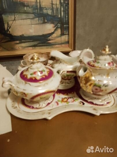 Старинный дореволюционный сервиз tet-a-tet