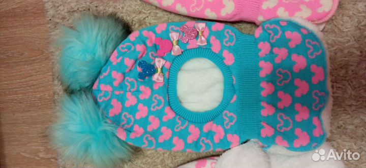 Шапка шлем для девочки зимняя