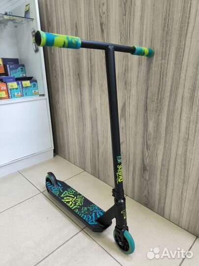 Самокат трюковой тт duker101, черн/зеленый