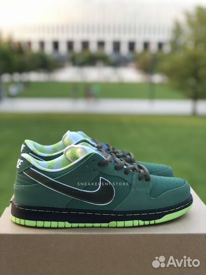 Кроссовки nike sb dunk low green lobster