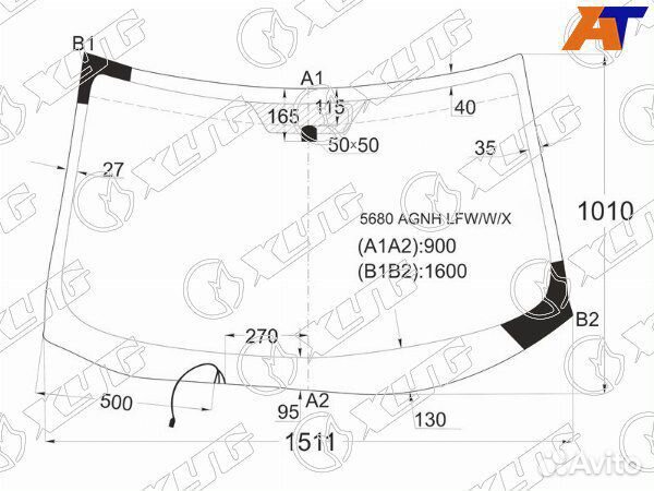 Стекло лобовое fiat doblo