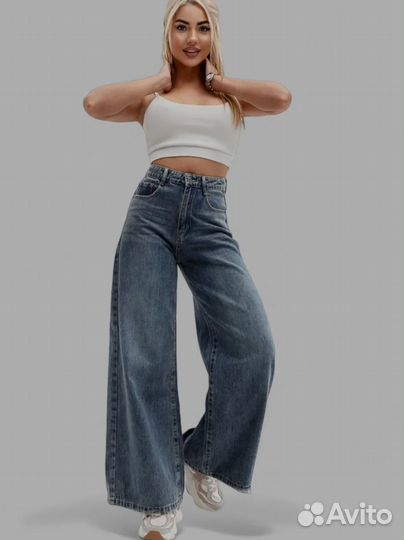 Джинсы клеш широкие Багги у2к, 27 р