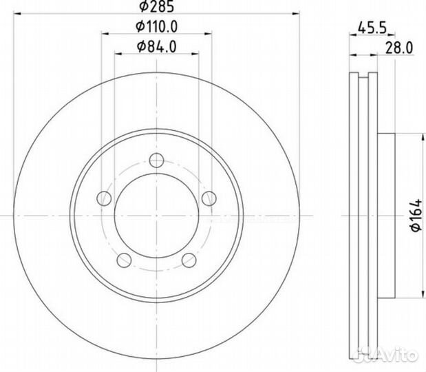 Nisshinbo ND1100 Диск тормозной перед