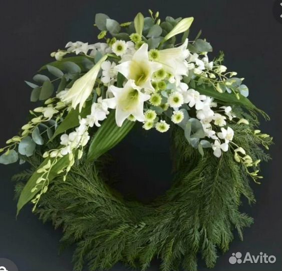 Венки ритуальные и корзины