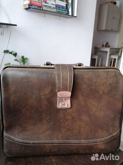 Саквояж кожаный италия