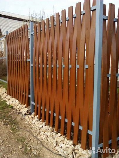 Монтаж забора из профлиста, 3д, штакетника, дерева
