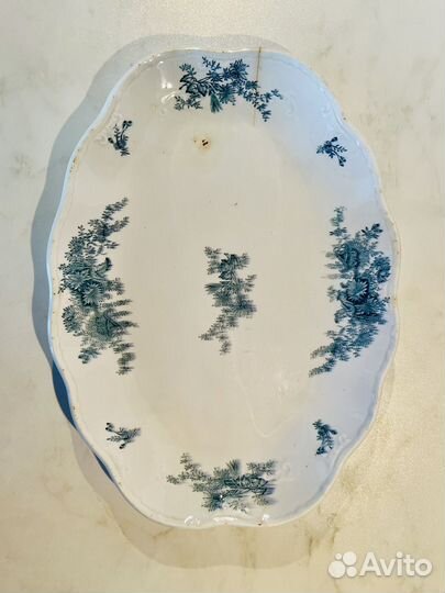 Кузнецовский фарфор. Антикварное блюдо большое