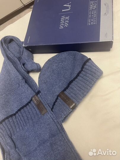 Комплект шапка и шарф мужской