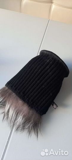 Шапка вязаная из чернобурки