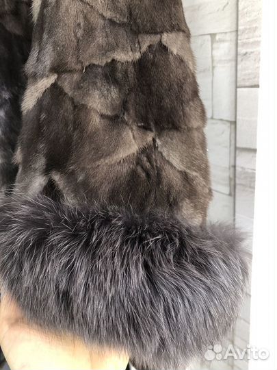Шуба натуральная норка/песец