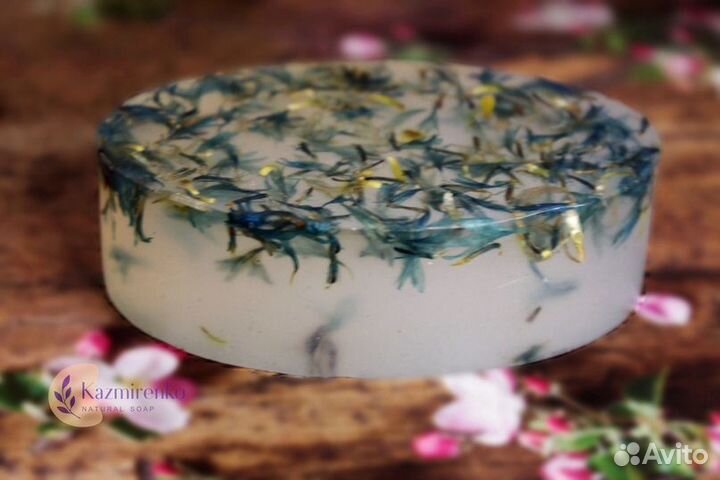 Массажное мыло с добавлением сухоцветов