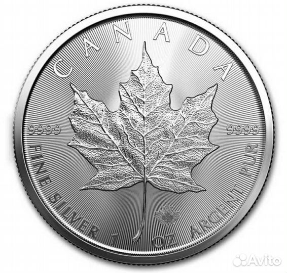 Серебряная монета Канадский кленовый лист 1 унция