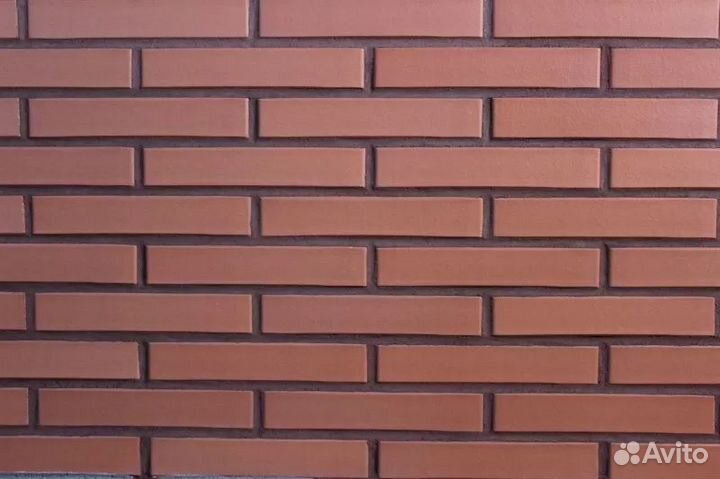 Клинкер фасадный лср 0.61NF темно красный
