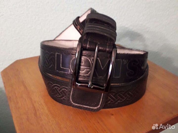 Мужской кожаный ремень ручной работы