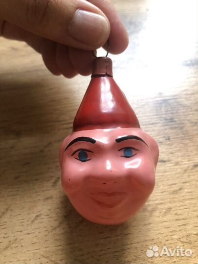 Голова клоуна елочная игрушка