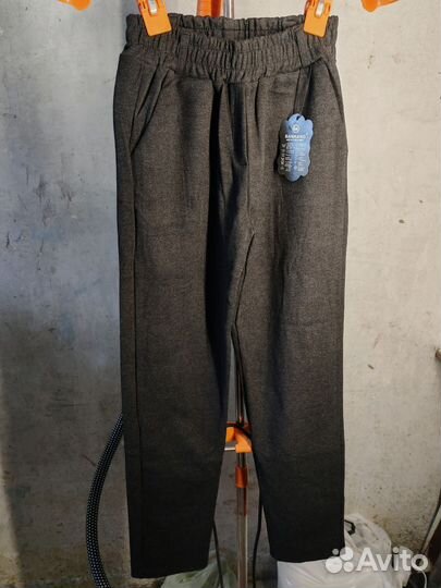 Серые Брюки теплые зимние 40 42 Новые с биркой