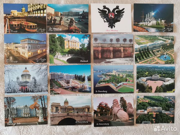 Новые открытки 100шт Спб с днем рождения