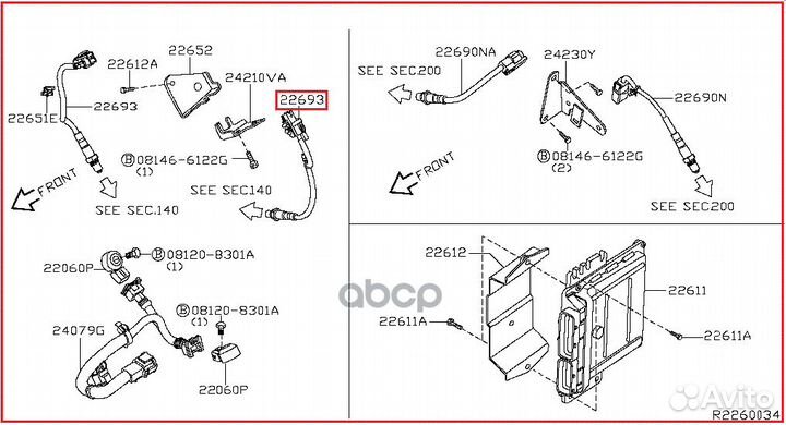 Oenis-226931AA0A лямбда-зонд Nissan Murano Z51