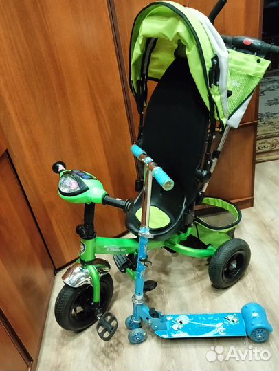 Детский велосипед с ручкой бу