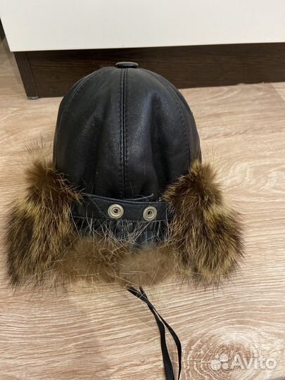Шапка детская зимняя натуральная кожа