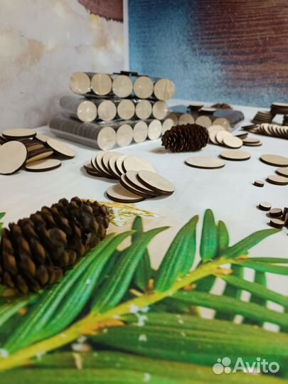 Медальоны круги дерево заготовки