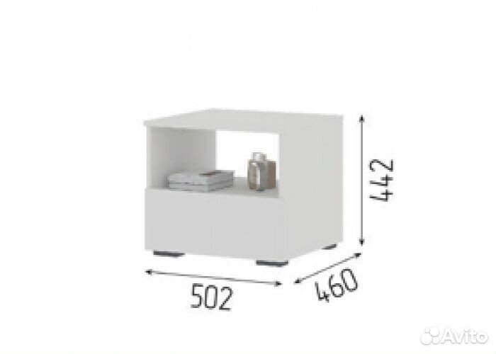 Тумба прикроватная белая