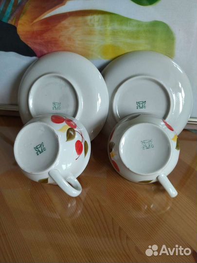 Чайные пары. Фарфор. Песочное. 1976-1991 гг