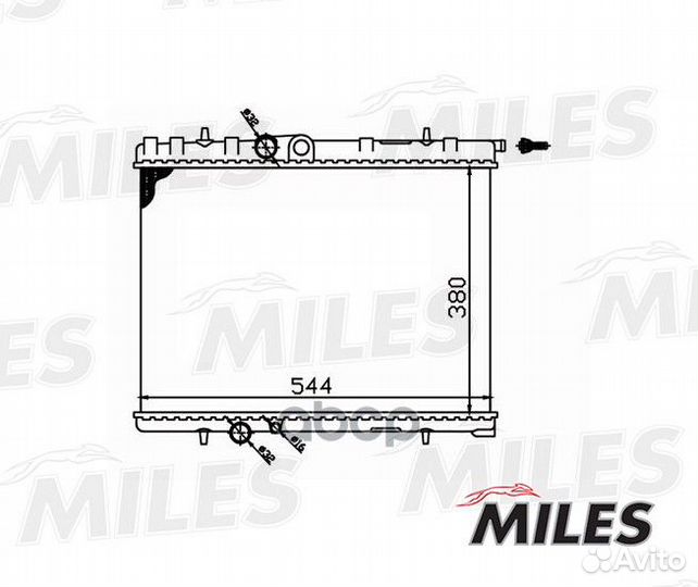 Радиатор peugeot 307 1.4-2.0 01- acrm043 Miles