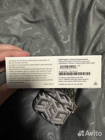 Оригинал наушники Apple AirPods 3 Lightning