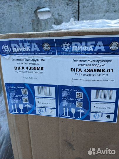 Воздушный фильтр difa 4355 mk-01