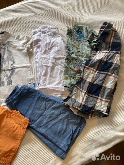 Рубашки, шорты и футболки для мальчика р.140-146