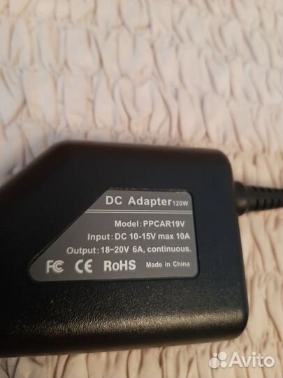 Автомобильное зарядное для ноутбука, адаптер Sony