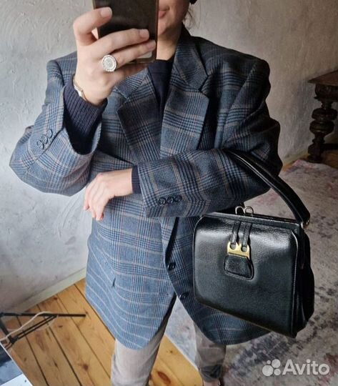 Пиджак винтажный Германия чистая шерсть