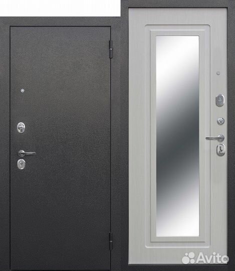 Дверь входная с зеркалом
