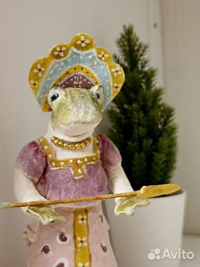 Царевна лягушка ватная игрушка