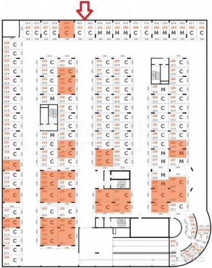 Машиноместо, 17 м²