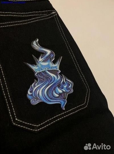 Джинсы Jnco Синий Огонь