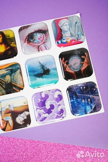 3D стикер опт с любым дизайном от 50 штук