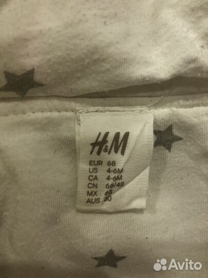 Комбинезон H&M мишка рост 68 на х/б подкладе